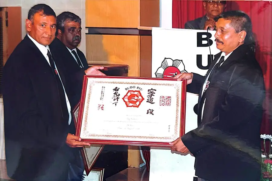 Certificate presentation from the S.A. Budo Ryu archive